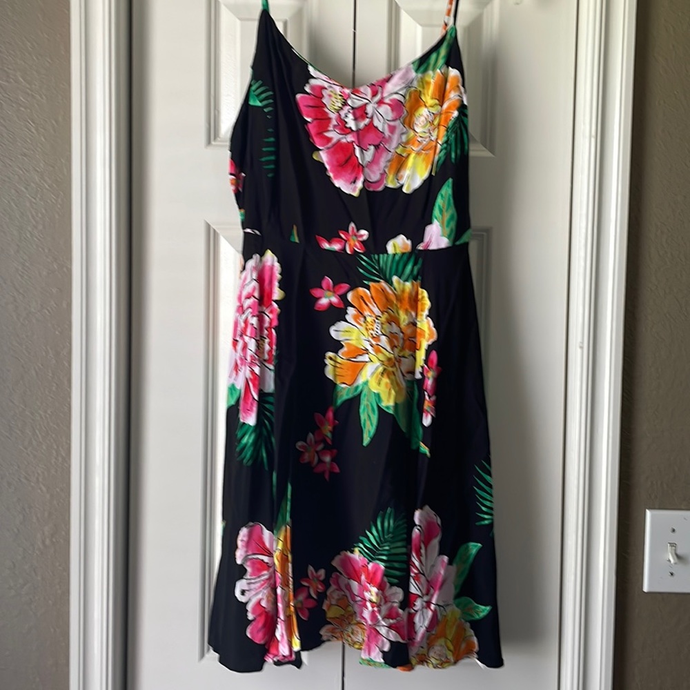 Olds navy XL black floral dress